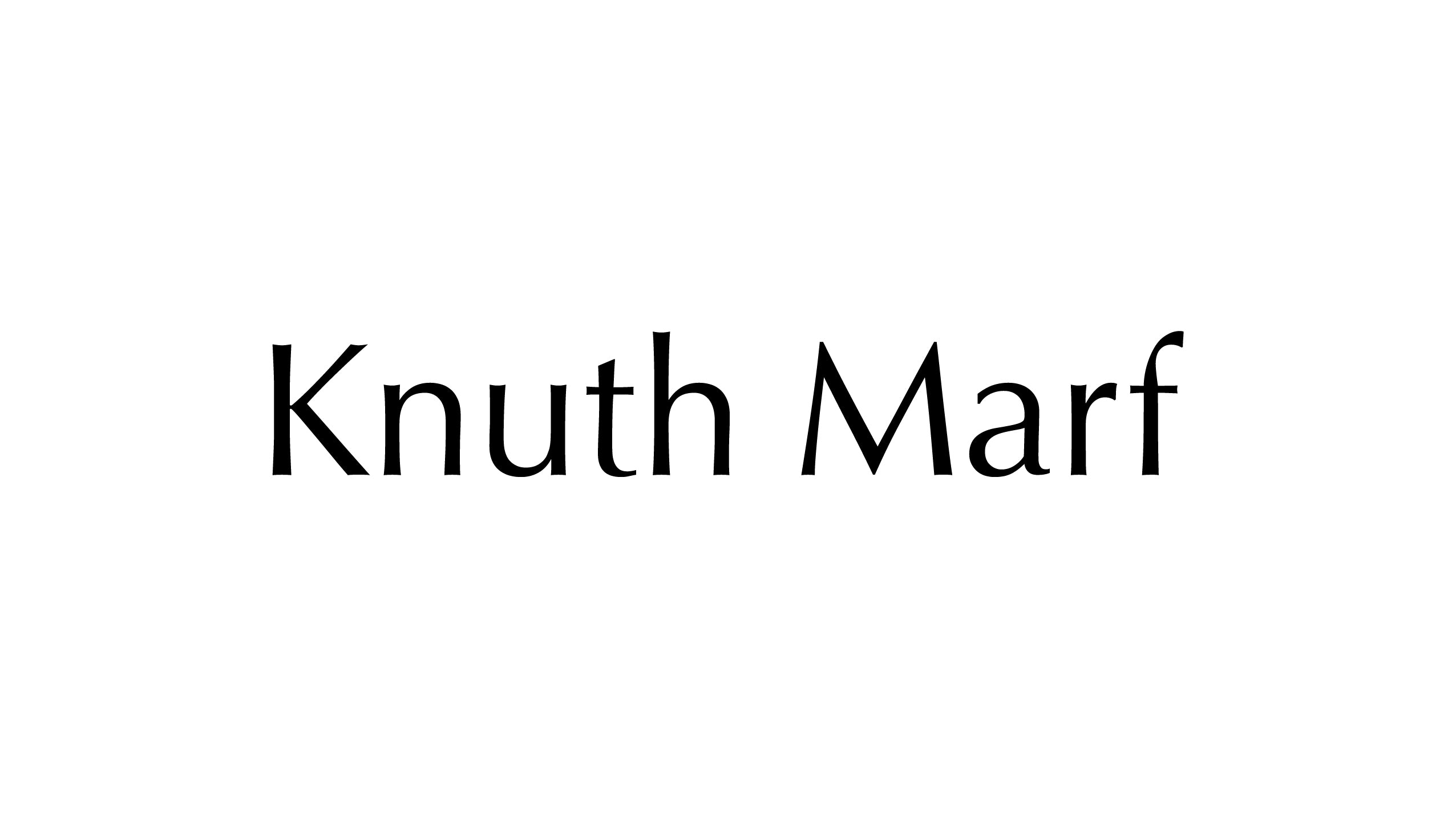 KNUTH MARF
